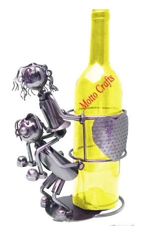 Wine caddy/metal Figurine/metal wine bottle holders/ 