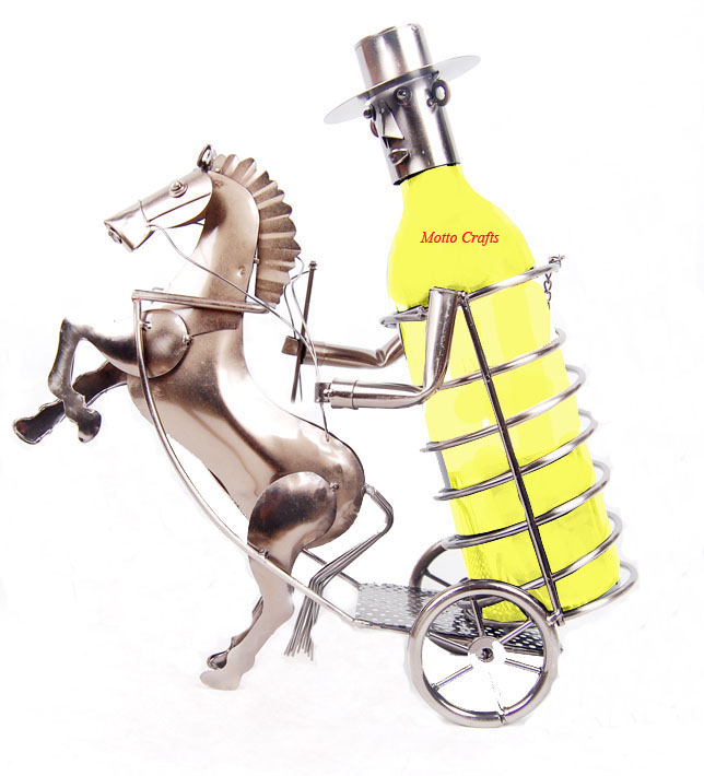 Horse wine bottle holder/animal wine holders/Horse man wine holder