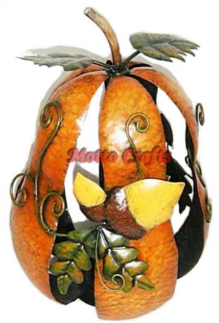 Iron Thanksgiving Pumpkin Tealight Holder 