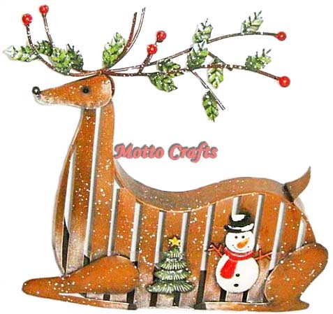 Iron Moose Shape Tealight Holder Decoration